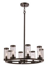 Trans Globe 71717 BK - 8LT CHANDELIER CANDLE CL-BK